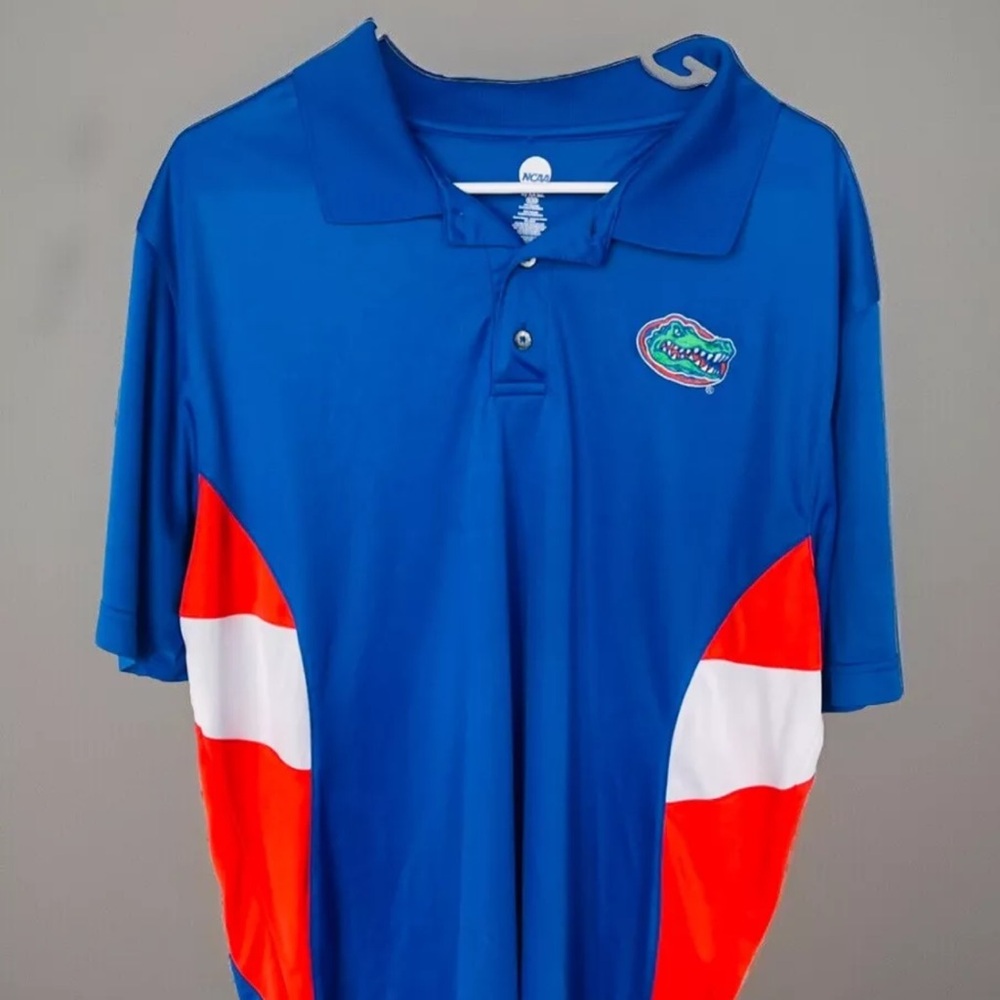 NCAA Florida Gators Mens Golf Polo Shirt Blue Size XL